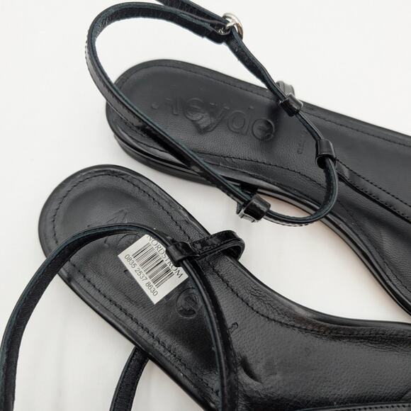 Aeyde Ella Slingback Thong Sandals Women's Leather Black Size US7 EU37 - Picture 7 of 11